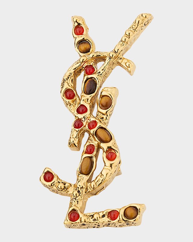 Bejeweled Logo Brooch